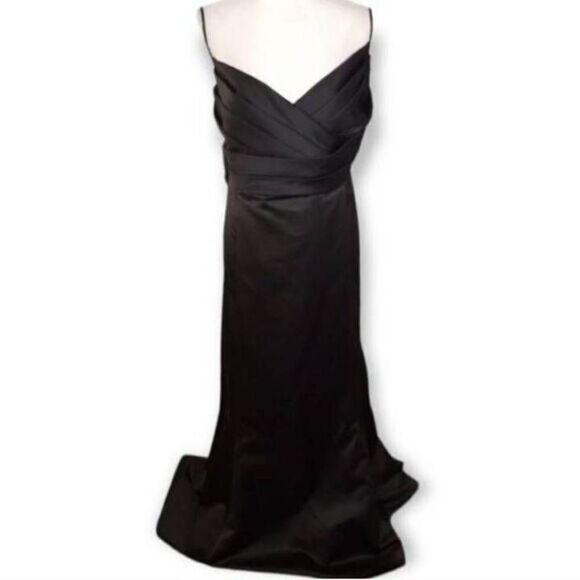 DAVID'S BRIDAL BLACK BRIDESMAID DRESS SZ.26 EUC. - Picture 4 of 9